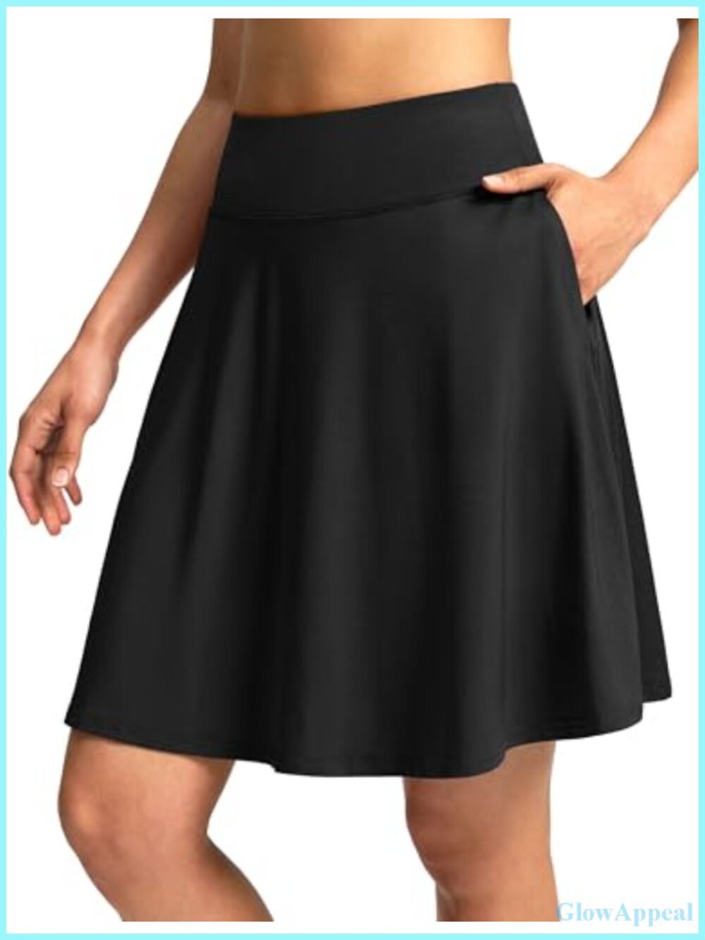 Womens Tennis Golf Skort 4 Pockets High Waisted Pleated Athletic Skirt with